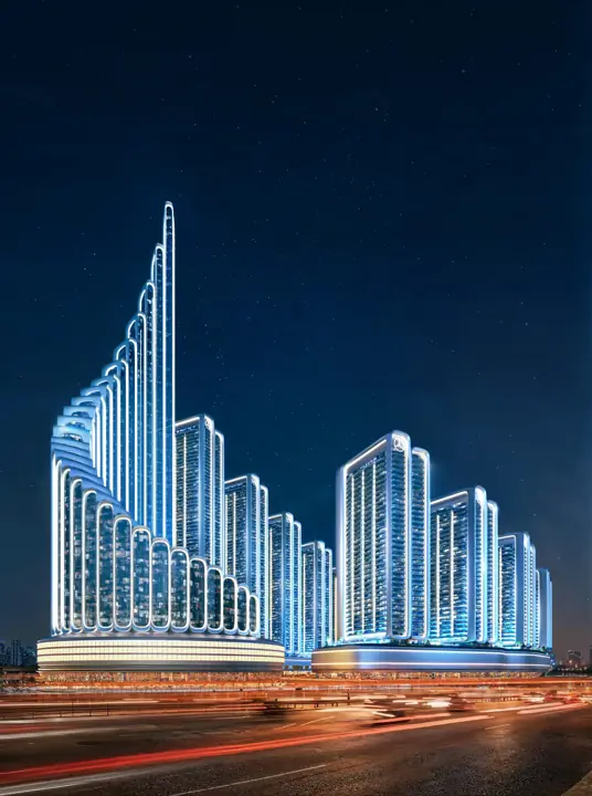 Illuminated tower architecture